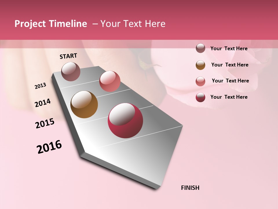 Giving Palms Pink PowerPoint Template