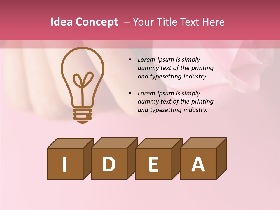 Giving Palms Pink PowerPoint Template