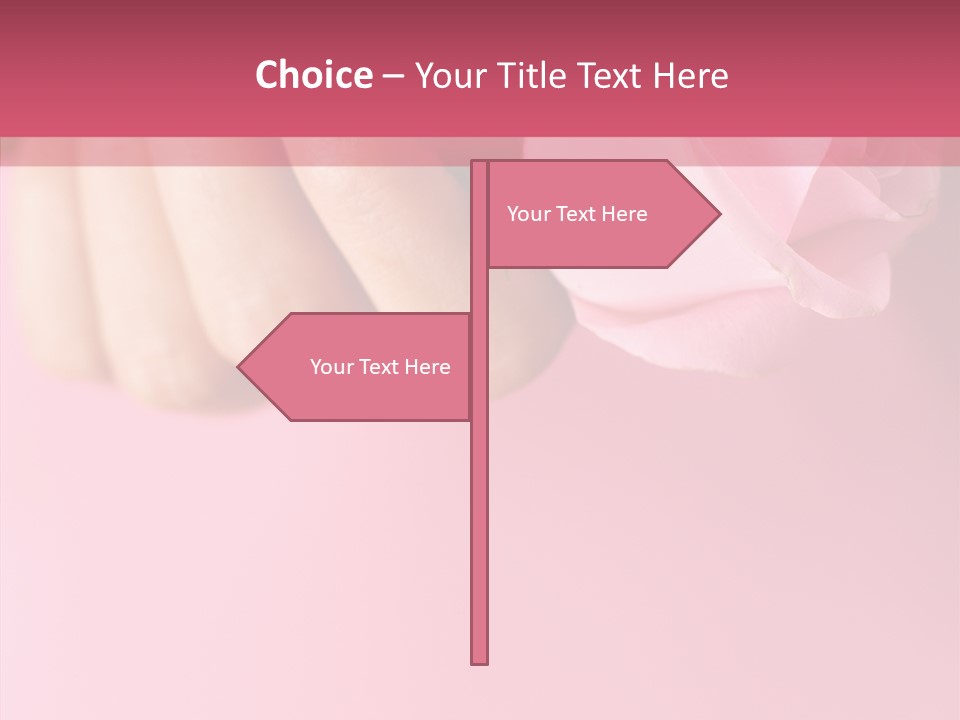 Giving Palms Pink PowerPoint Template