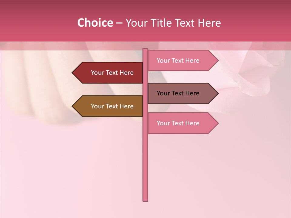 Giving Palms Pink PowerPoint Template