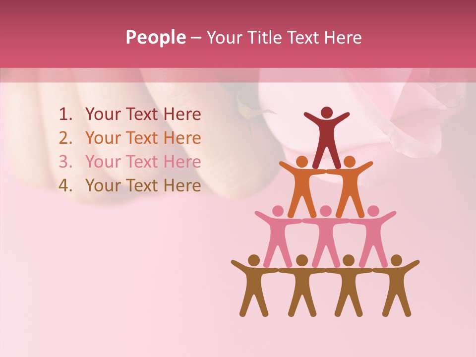 Giving Palms Pink PowerPoint Template