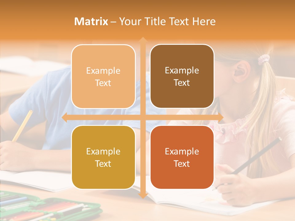 Desk Lesson Schoolboy PowerPoint Template