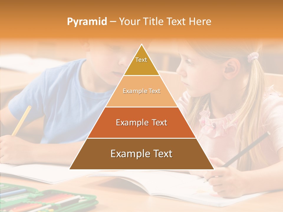 Desk Lesson Schoolboy PowerPoint Template
