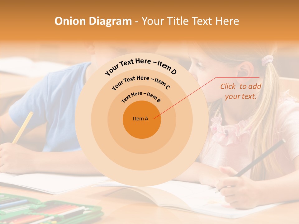 Desk Lesson Schoolboy PowerPoint Template