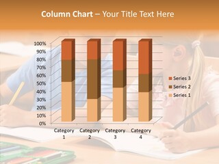 Desk Lesson Schoolboy PowerPoint Template