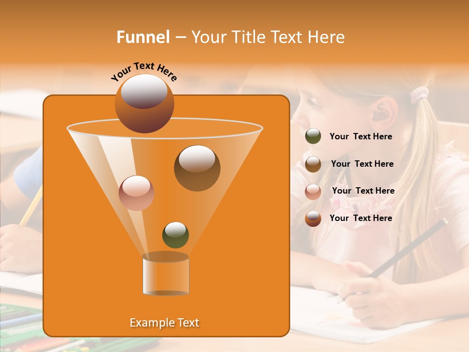 Desk Lesson Schoolboy PowerPoint Template