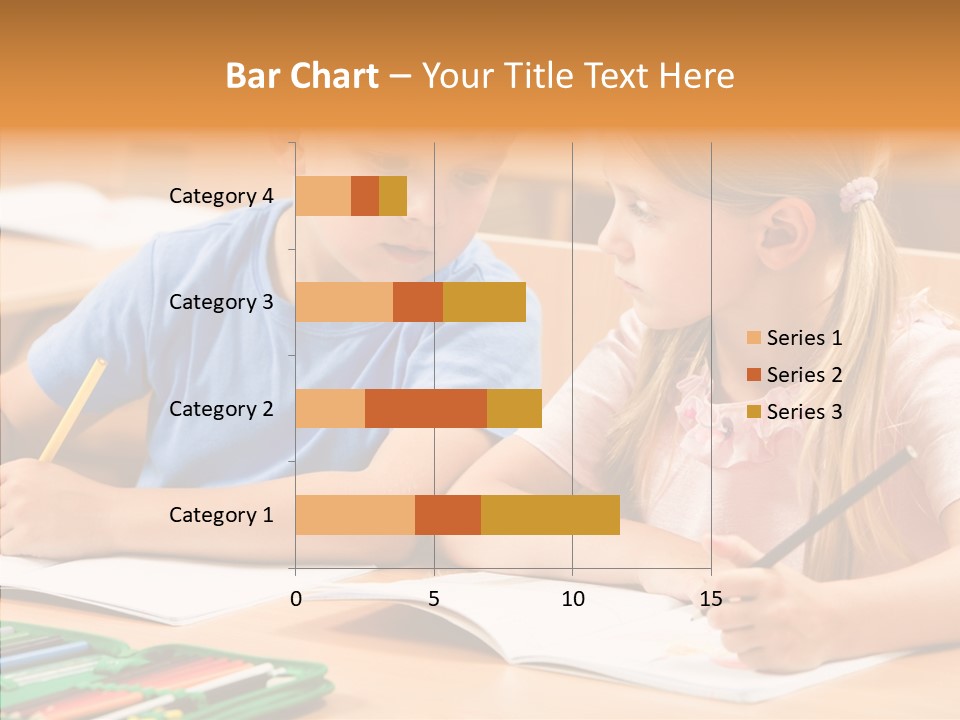 Desk Lesson Schoolboy PowerPoint Template