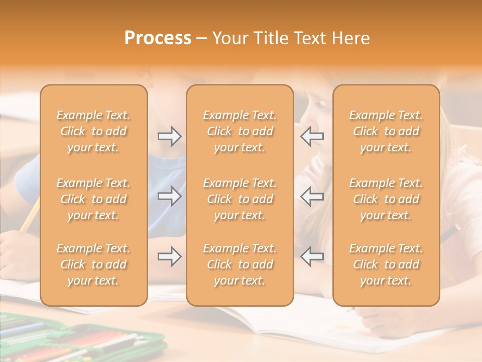 Desk Lesson Schoolboy PowerPoint Template