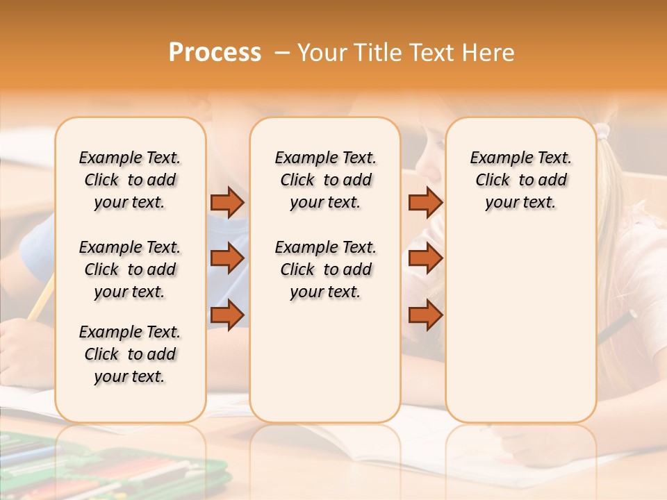Desk Lesson Schoolboy PowerPoint Template
