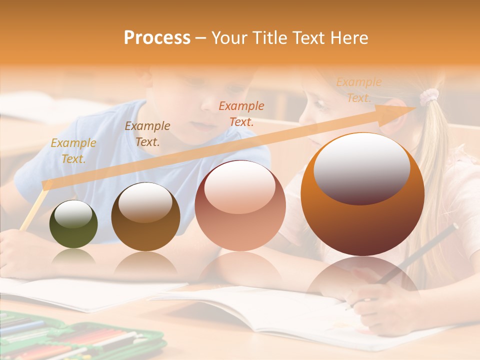 Desk Lesson Schoolboy PowerPoint Template