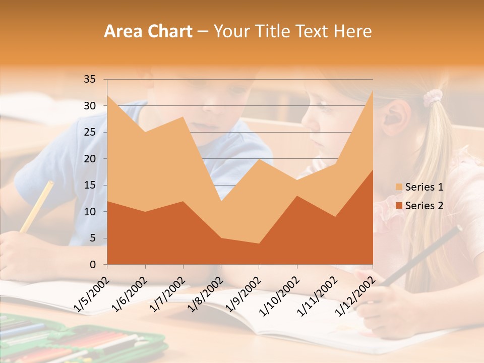Desk Lesson Schoolboy PowerPoint Template