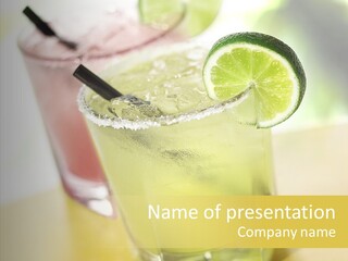 Quench Tequila Garnish PowerPoint Template