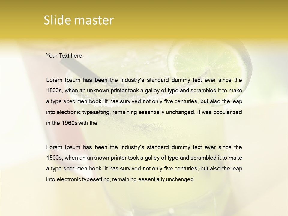 Quench Tequila Garnish PowerPoint Template