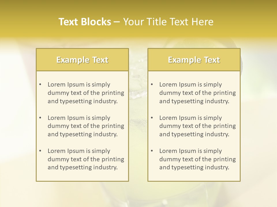Quench Tequila Garnish PowerPoint Template