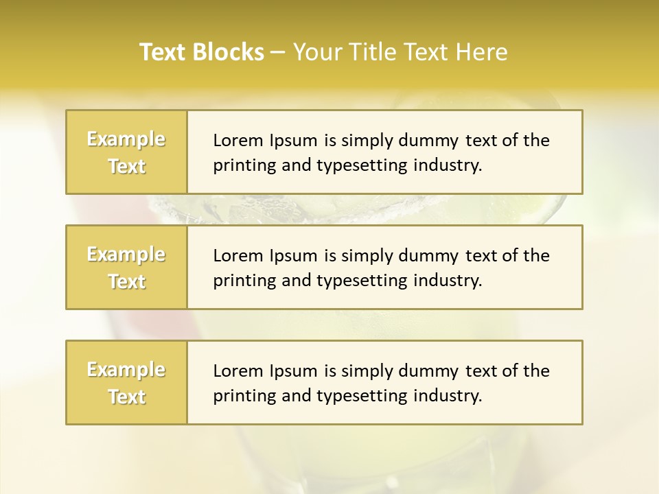 Quench Tequila Garnish PowerPoint Template