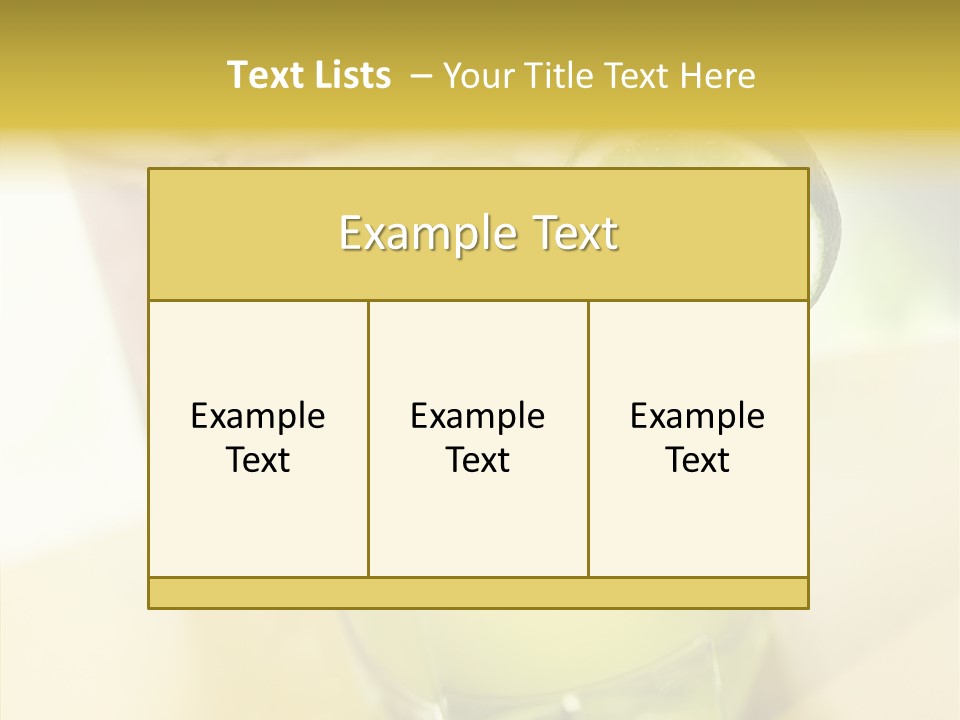 Quench Tequila Garnish PowerPoint Template