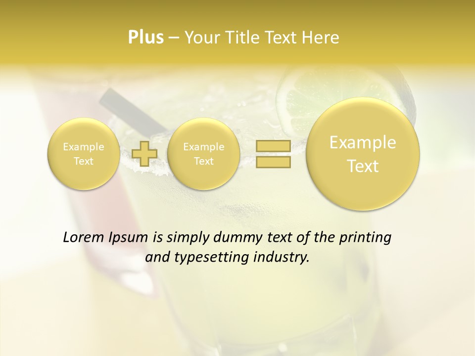 Quench Tequila Garnish PowerPoint Template