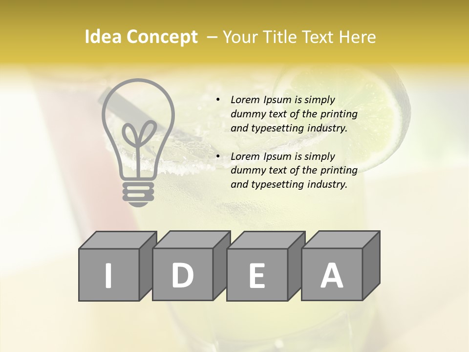 Quench Tequila Garnish PowerPoint Template