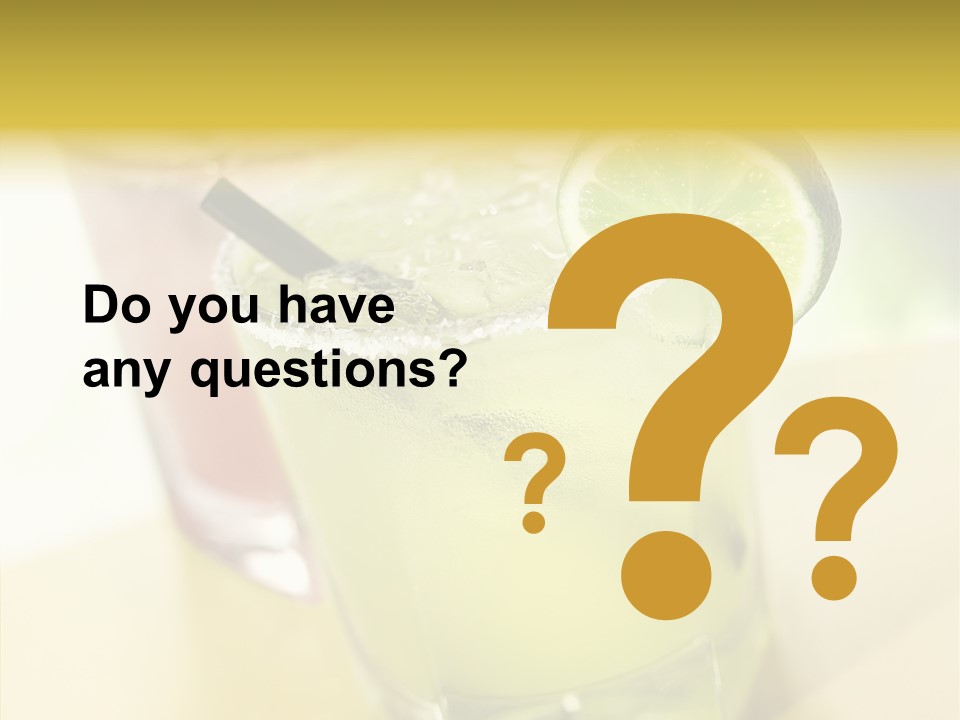 Quench Tequila Garnish PowerPoint Template