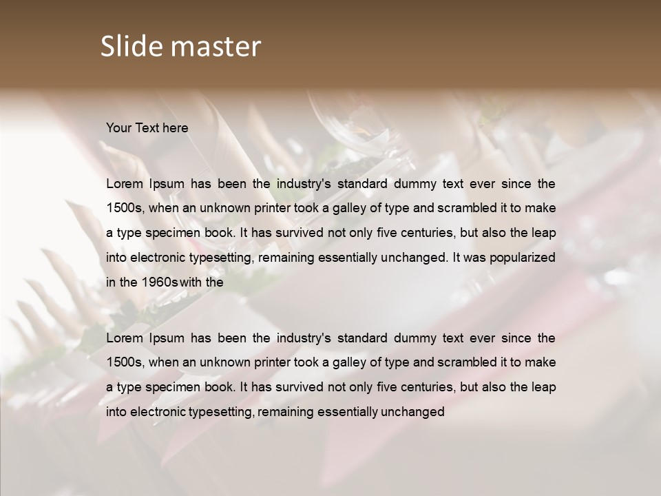 Reception Celebration Glass PowerPoint Template