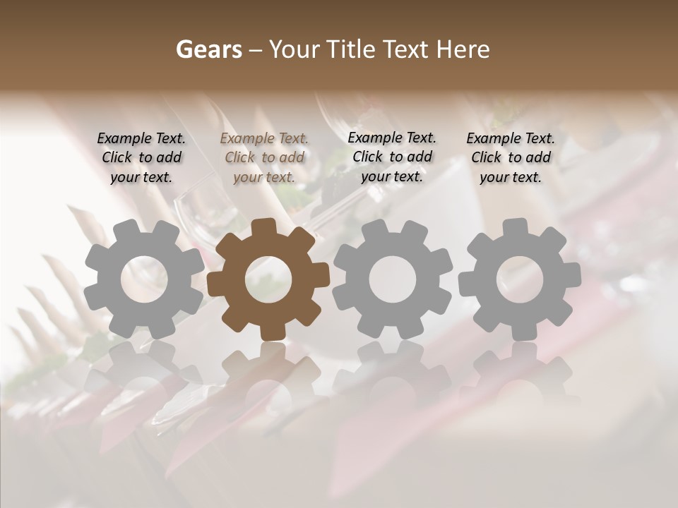 Reception Celebration Glass PowerPoint Template