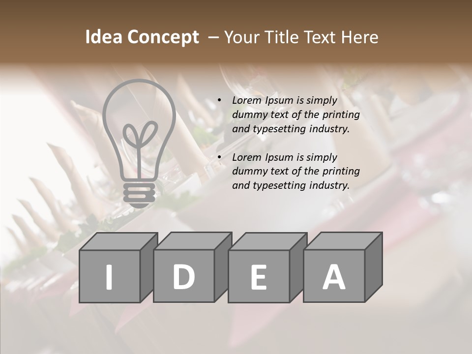 Reception Celebration Glass PowerPoint Template