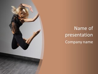 Breakdancing Female Ballet PowerPoint Template