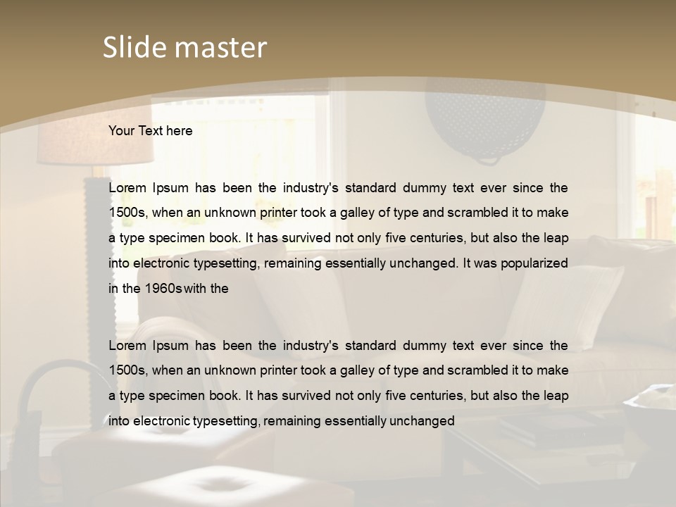 Modern Pillows Decore PowerPoint Template