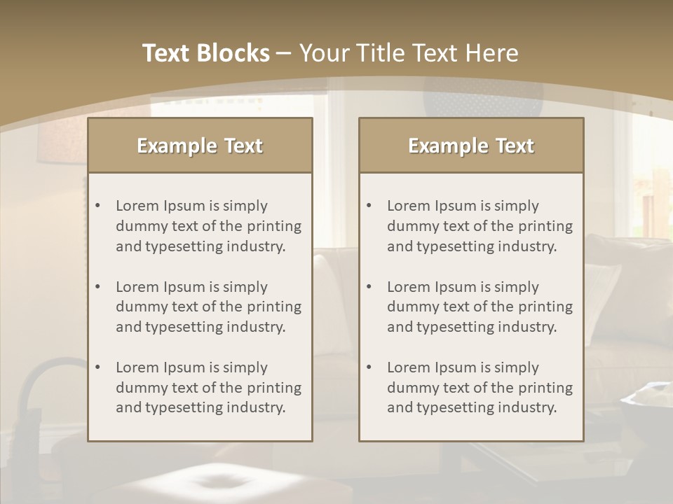 Modern Pillows Decore PowerPoint Template