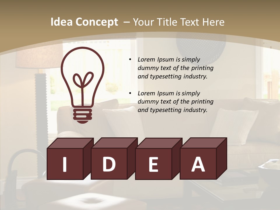 Modern Pillows Decore PowerPoint Template