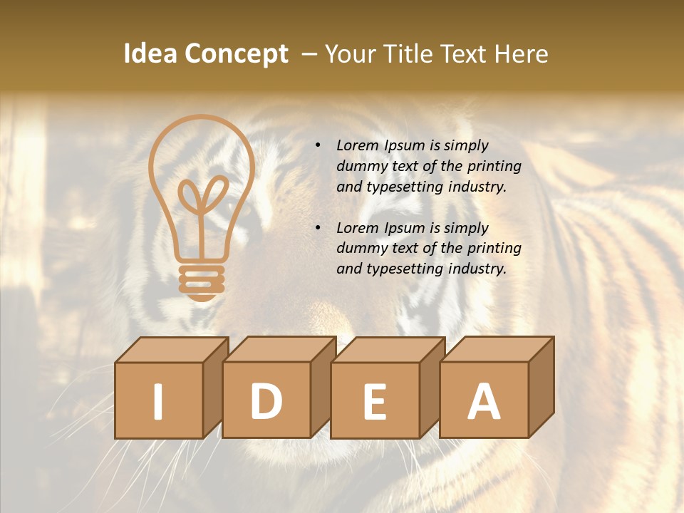 Zoo Feline Bengal PowerPoint Template