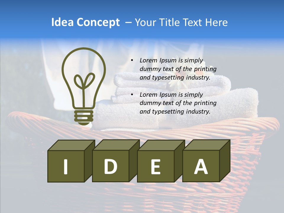 Rope Towel Cord PowerPoint Template