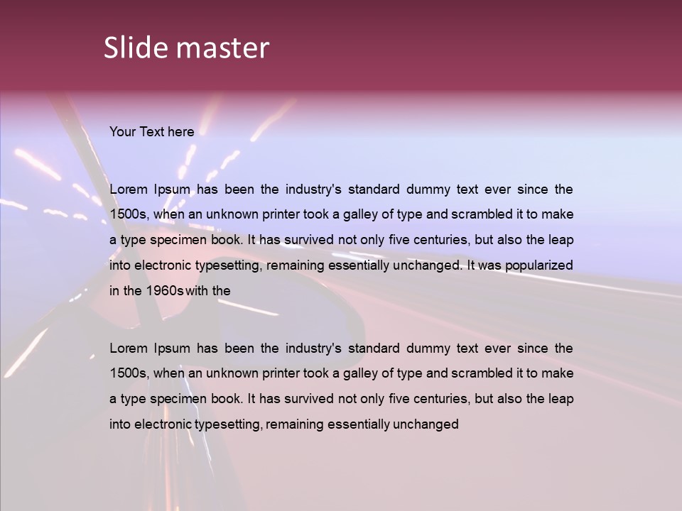 Sky Speedy Transport PowerPoint Template