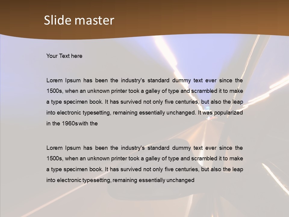 Transport Abstract Racing PowerPoint Template