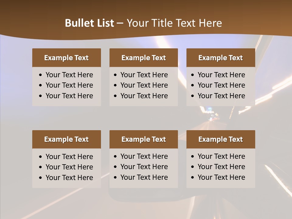 Transport Abstract Racing PowerPoint Template