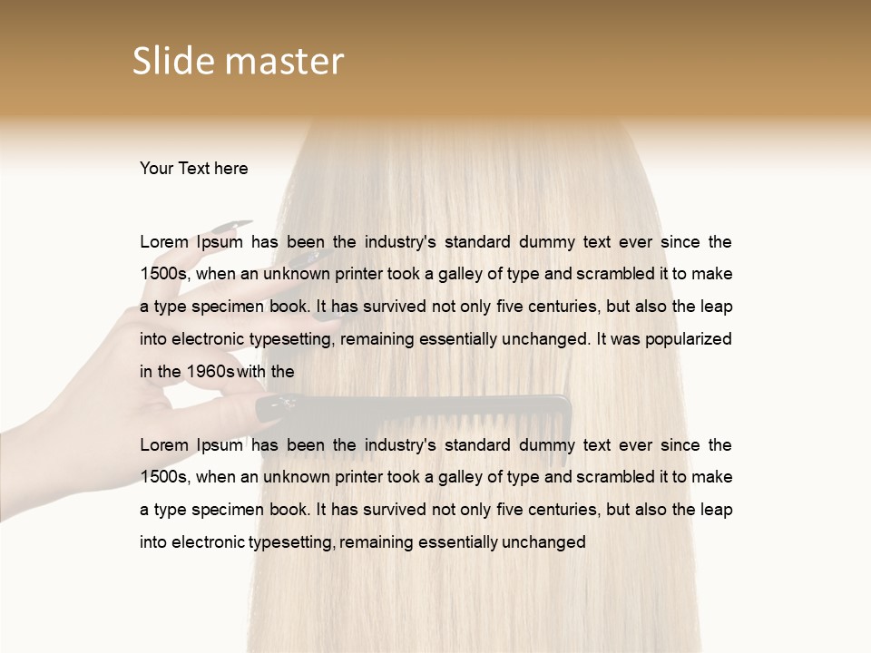 Background Long Hair PowerPoint Template