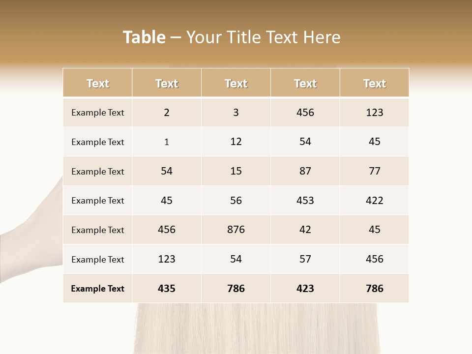 Background Long Hair PowerPoint Template