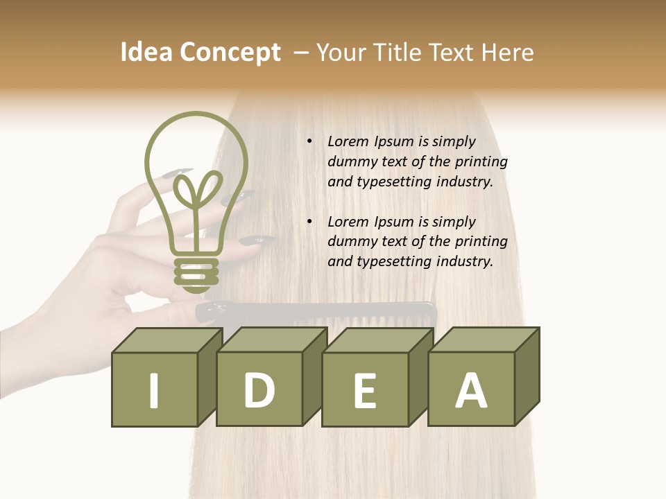 Background Long Hair PowerPoint Template