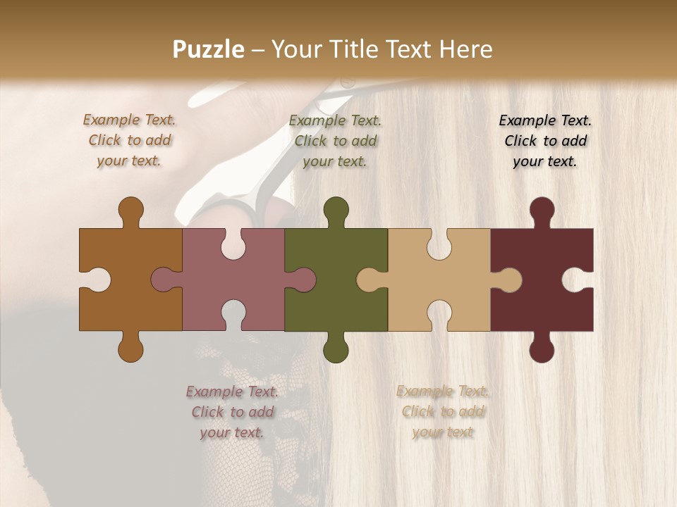White Blonde Blond PowerPoint Template
