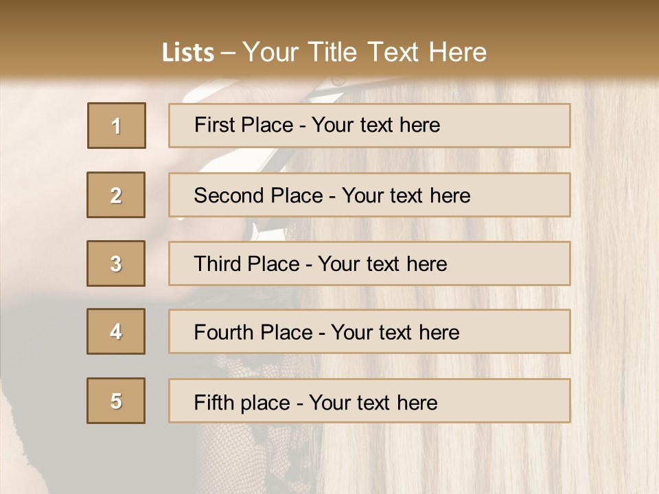 White Blonde Blond PowerPoint Template