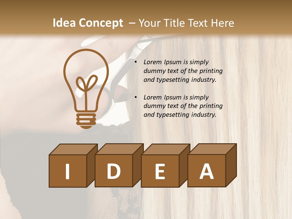 White Blonde Blond PowerPoint Template