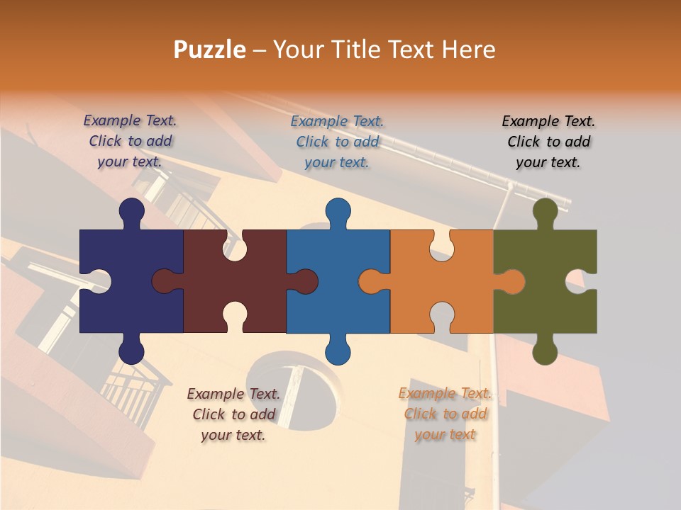 Color Block Blue PowerPoint Template