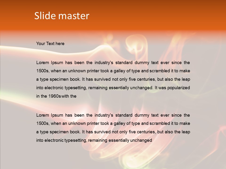 Smoke Puff Stream PowerPoint Template