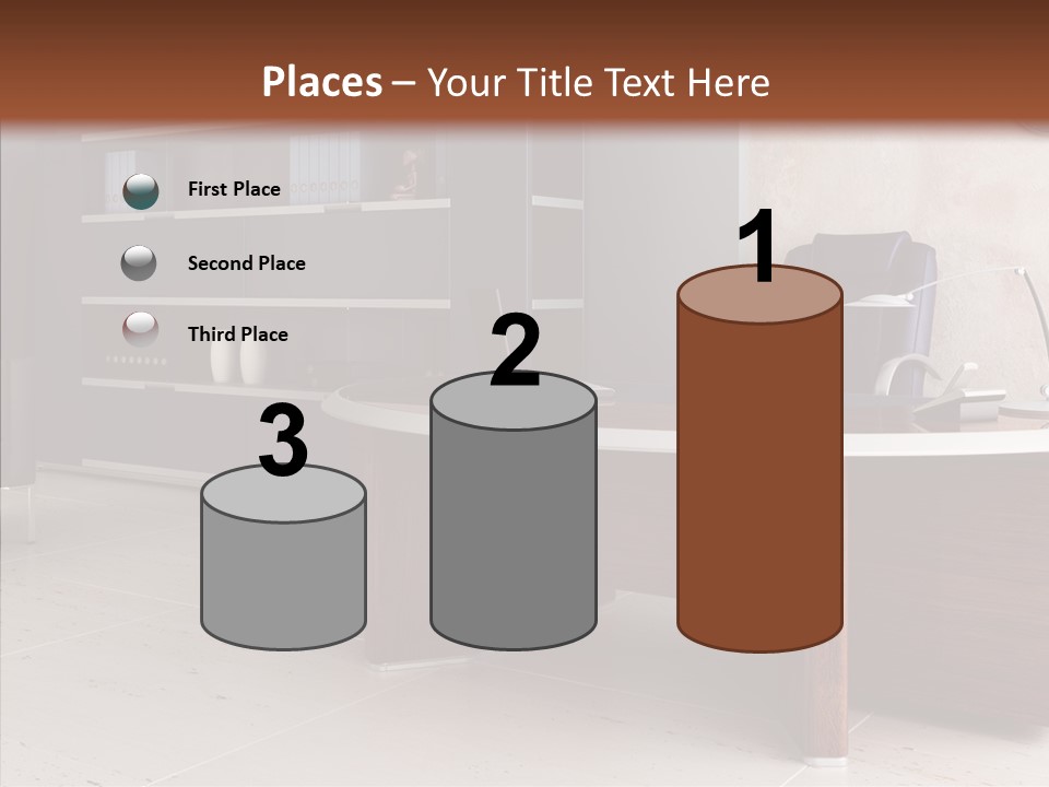 Room Three Dimensional Easy Chair PowerPoint Template