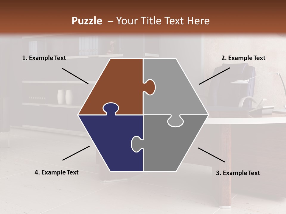 Room Three Dimensional Easy Chair PowerPoint Template