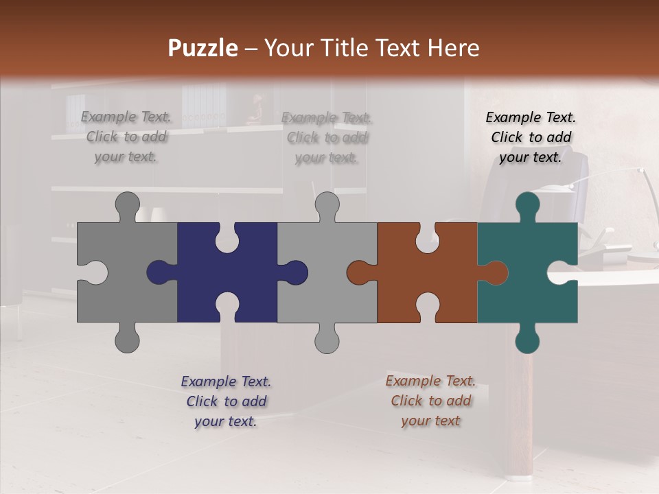 Room Three Dimensional Easy Chair PowerPoint Template