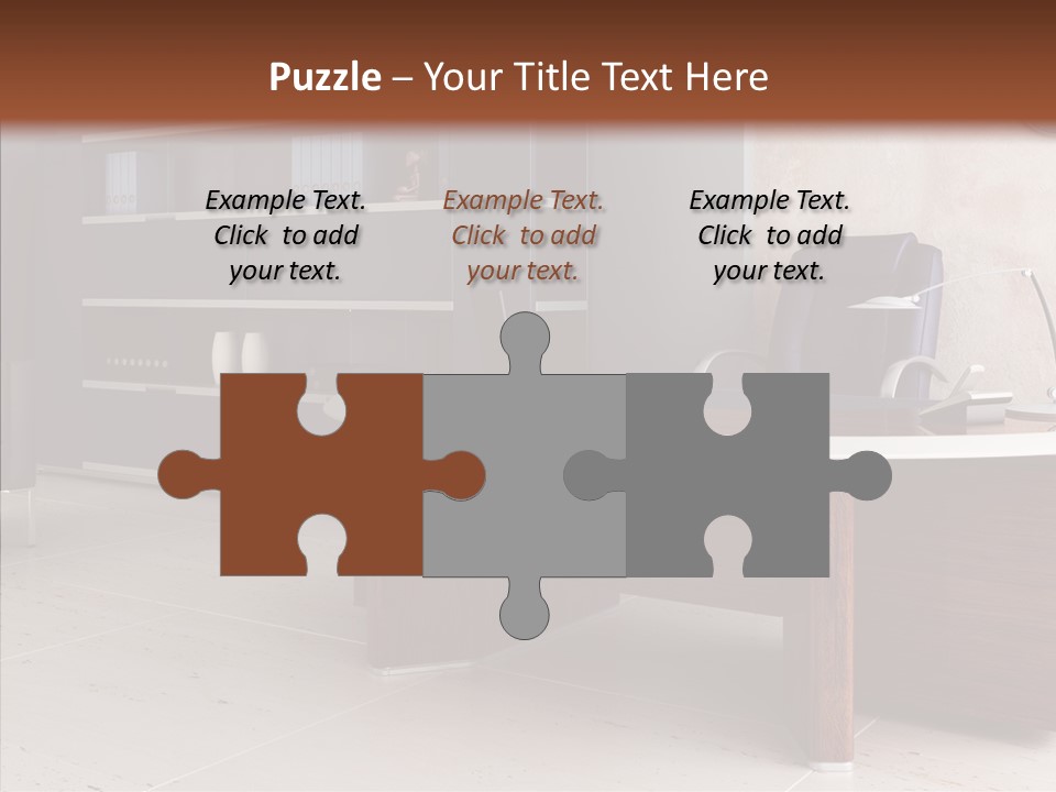 Room Three Dimensional Easy Chair PowerPoint Template
