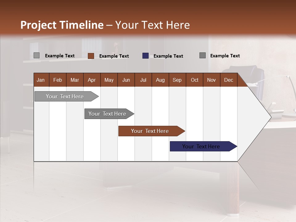 Room Three Dimensional Easy Chair PowerPoint Template