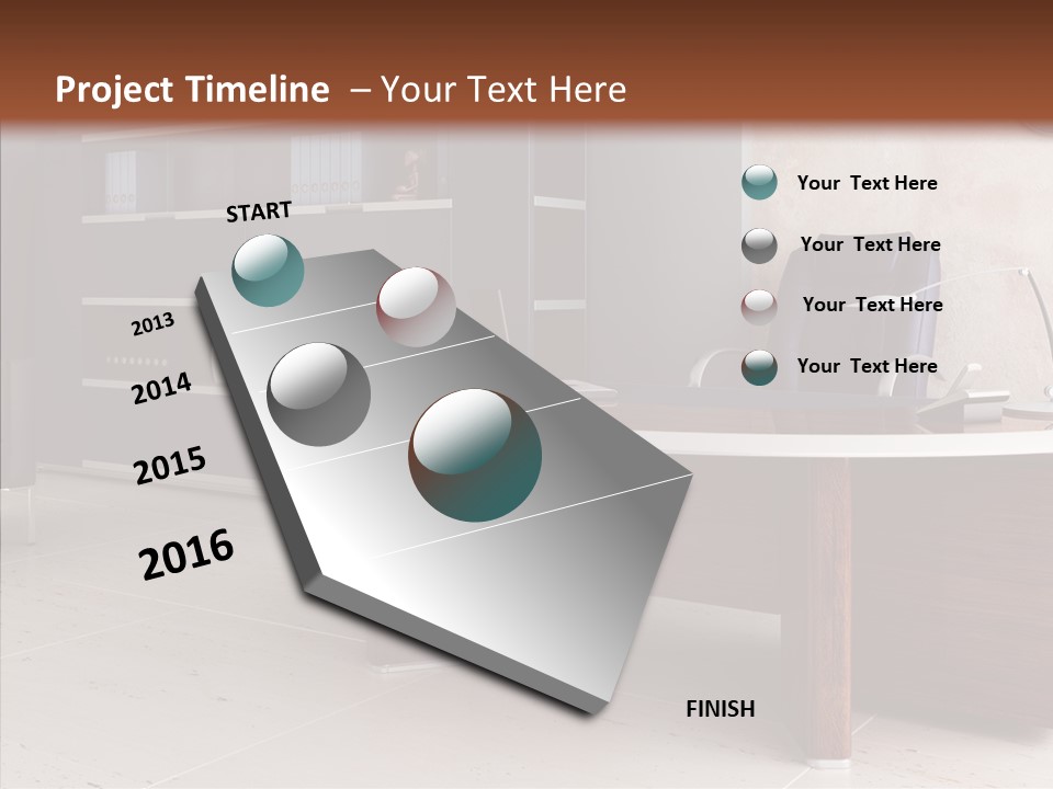 Room Three Dimensional Easy Chair PowerPoint Template