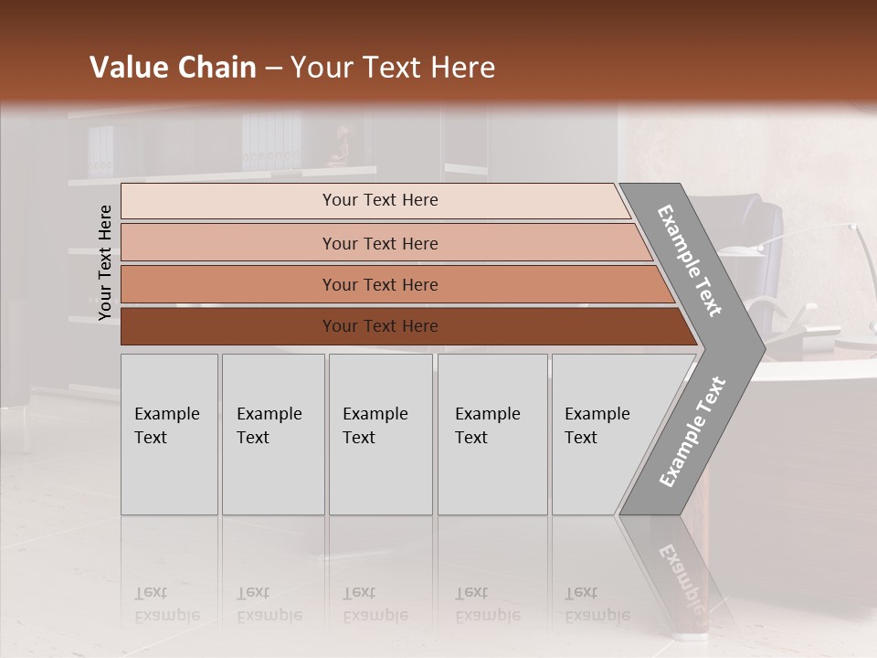 Room Three Dimensional Easy Chair PowerPoint Template